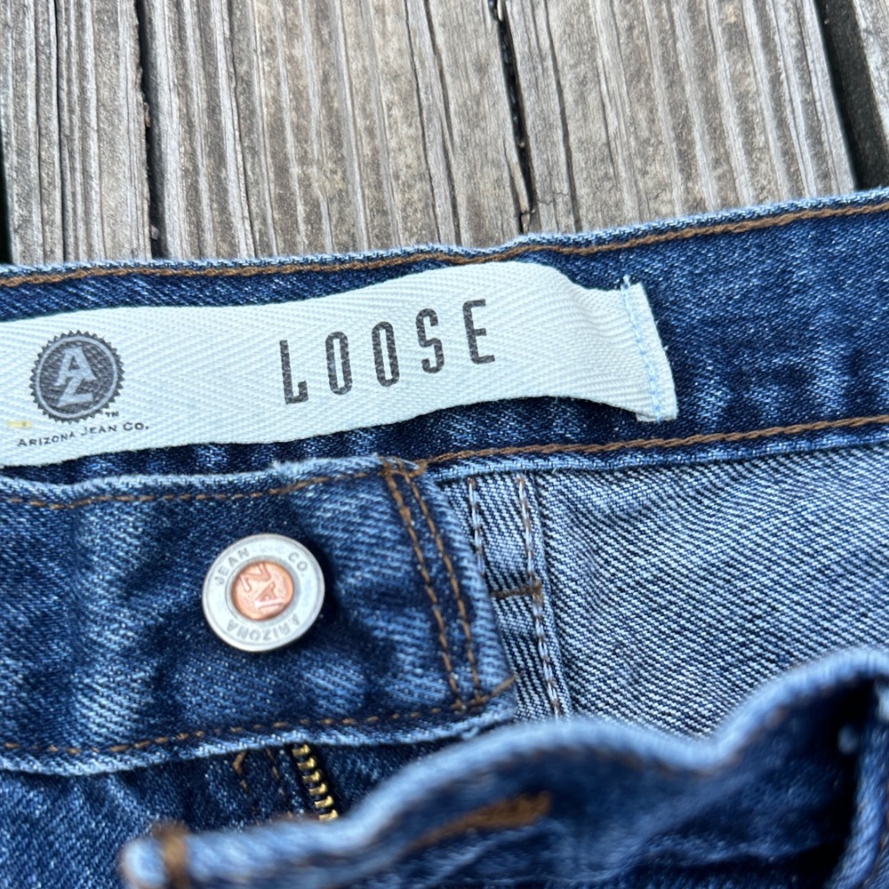 Arizona Jean Company Deep Blue Loose Fit Jeans 35/32 EUC - Picture 2 of 6